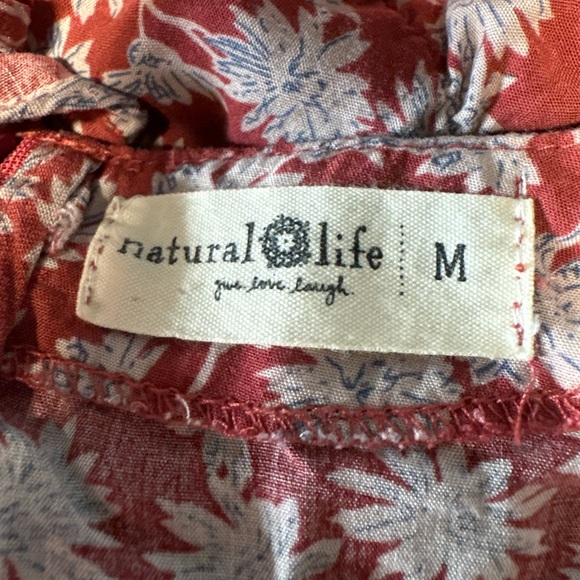 Natural Life Evangeline Maxi Dress tiered Red wildflower Floral print medium - Picture 4 of 7